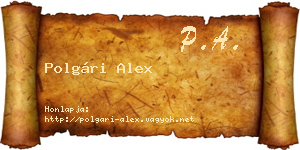 Polgári Alex névjegykártya